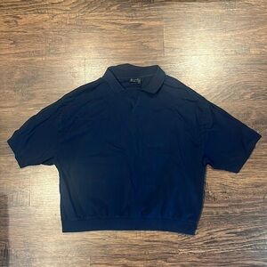 ASOS Navy Blue Collared Short Sleeved Pullover.  Size Medium